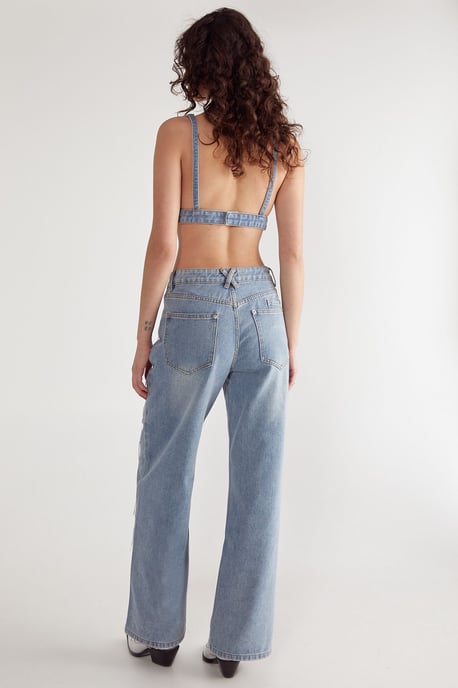Bead Embellished Denim Jean - Image 4