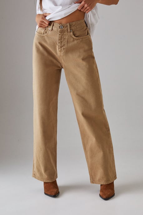 Washed Low Rise Denim Boyfriend Jean - Image 1