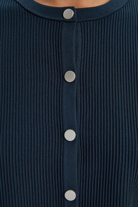 Ottoman Stitch Short Sleeve Knitted Cardi - Image 3