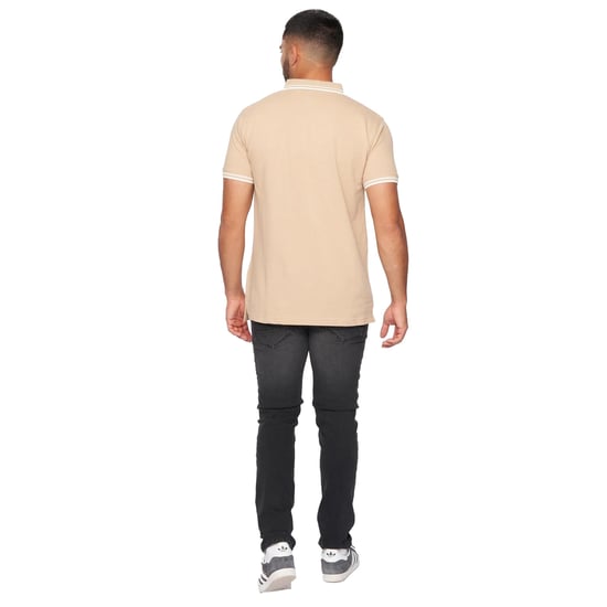 One True Saxon Dexon Mens Sand Polo Shirt - Image 2