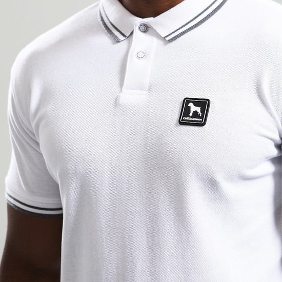 One True Saxon Dexon Mens White Polo Shirt - Image 3