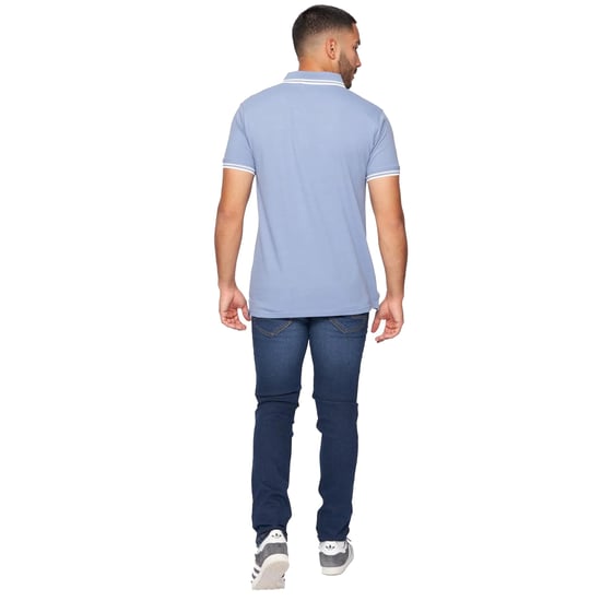 One True Saxon Dexon Mens Blue Polo Shirt - Image 2