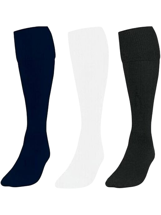 3 Pack Kids Football Socks - BLK/NVY/WHT - Image 1