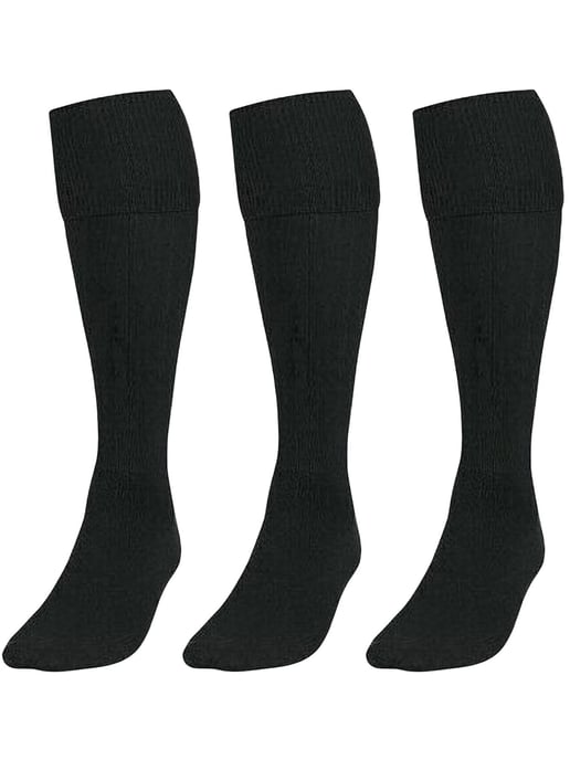 3 Pack Black Football Socks Kids - Image 1