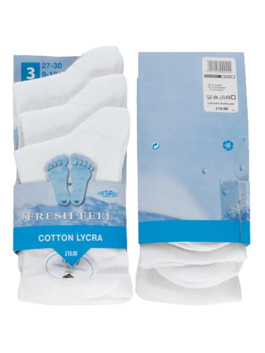12 Pack Kids White School Socks - Image 4