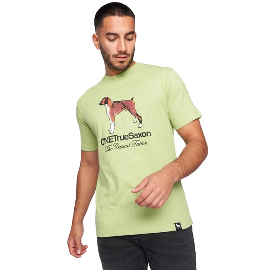 One True Saxon Dawg Mens Green T-Shirt - Image 2