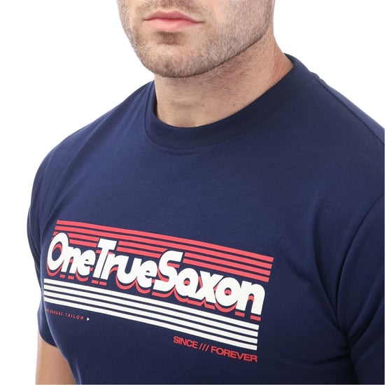 One True Saxon Forever Mens Navy T-Shirt - Image 3