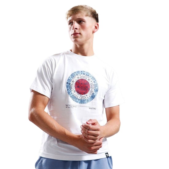 One True Saxon Paisley Mens White T-Shirt - Image 1