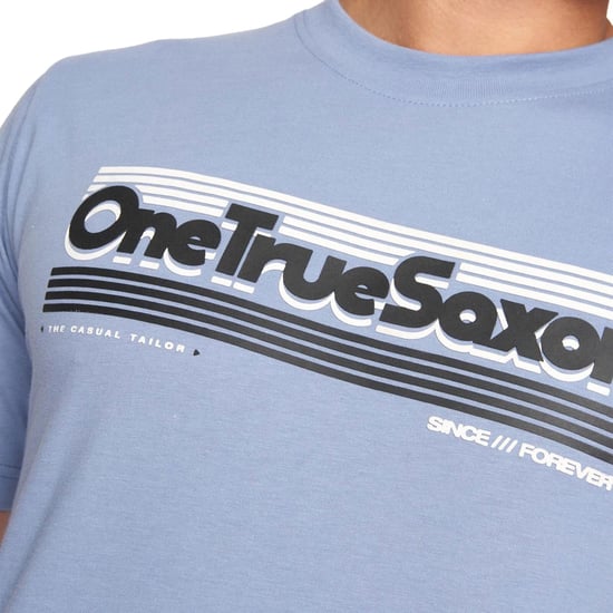 One True Saxon Forever Mens Blue T-Shirt - Image 3
