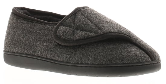 Dr Keller Mens Slippers Wide Opening Vince Touch Fastening grey - Image 1