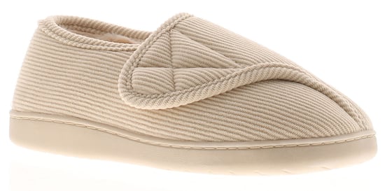 Dr Keller Womens Slipper Boots valerie Touch Fastening beige - Image 1