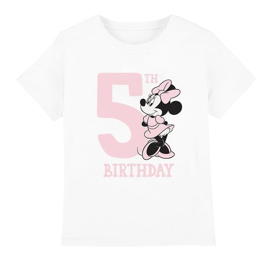 Disney Kinderen/Kinderen Minnie Mouse 5e Verjaardag T-Shirt (Wit) - Image 1
