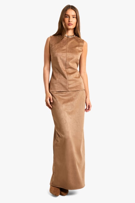 Suede Shoulder Racer Top - Image 3