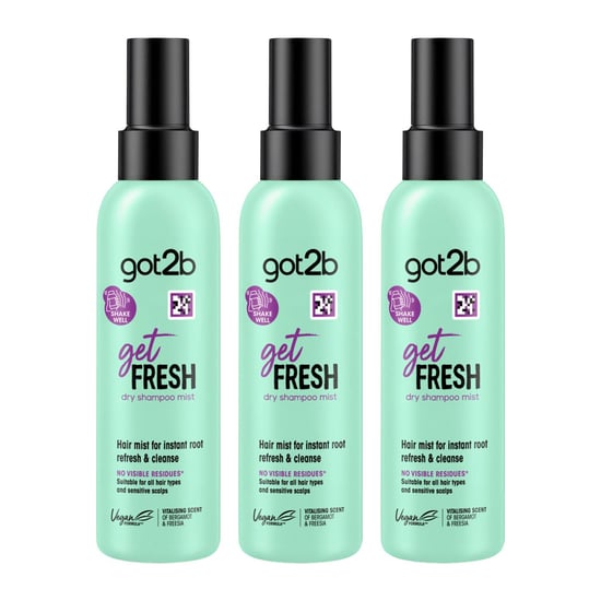 Got2b Dry Shampoo get Fresh Mist 150ml Instant Freshness, 3 Pack - Image 1
