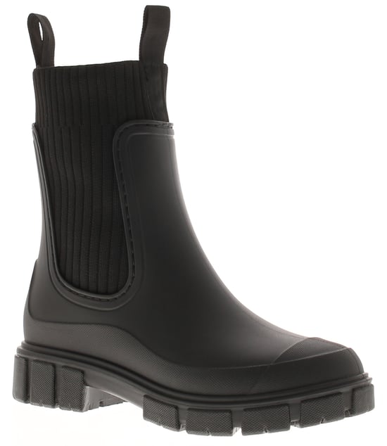 Platino Womens Wellies Paddle Pull On black - Image 1