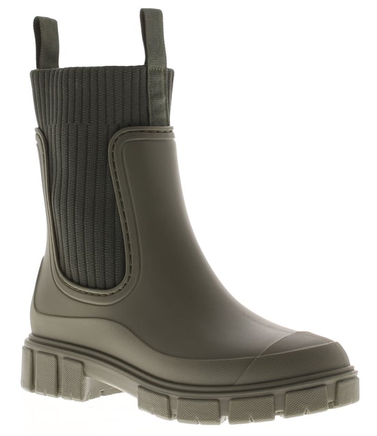Platino Womens Wellies Paddle Pull On khaki - Image 1
