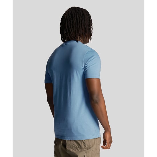 Lyle Scott Broderad Logo Riveria Blå T Shirt - Image 3