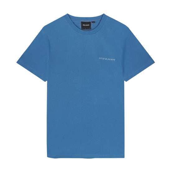 Lyle Scott Broderad Logo Riveria Blå T Shirt - Image 5