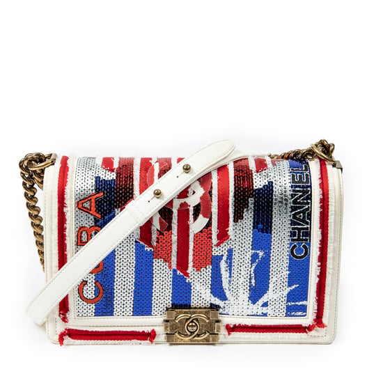 Paris-Cuba Multicolor Sequin Medium Boy Bag Schoudertas - Image 1