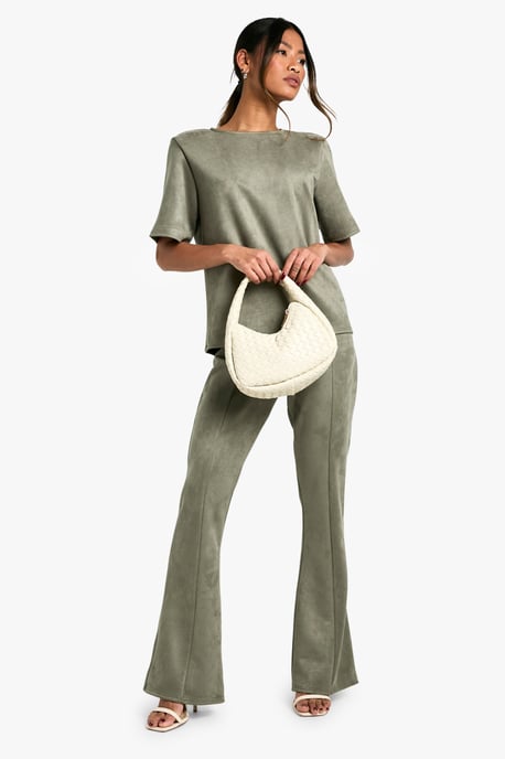 Suede Low Rise Flares - Image 3