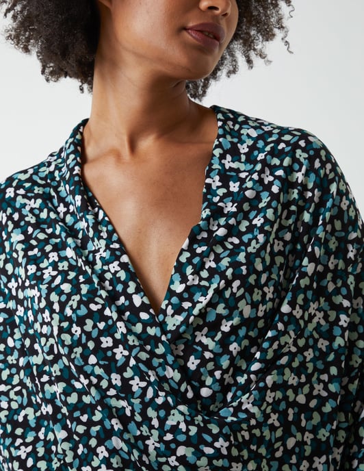 Draped Dip Hem Long Top - Image 3