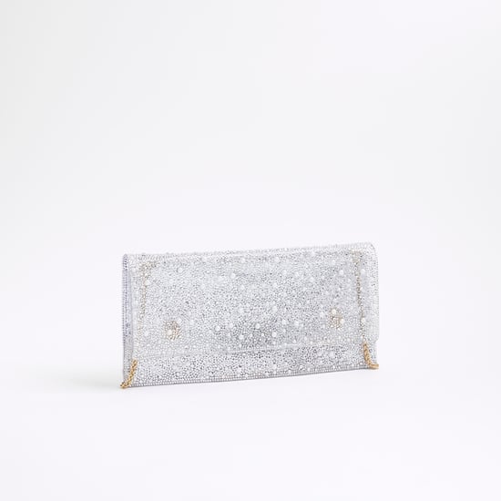 River Island Womens Clear Perspex Embellished Clutch Bag - Image 2