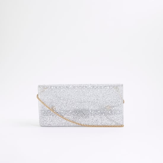 River Island Womens Clear Perspex Embellished Clutch Bag - Image 3