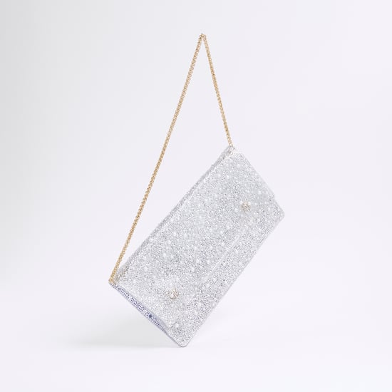 River Island Womens Clear Perspex Embellished Clutch Bag - Image 4