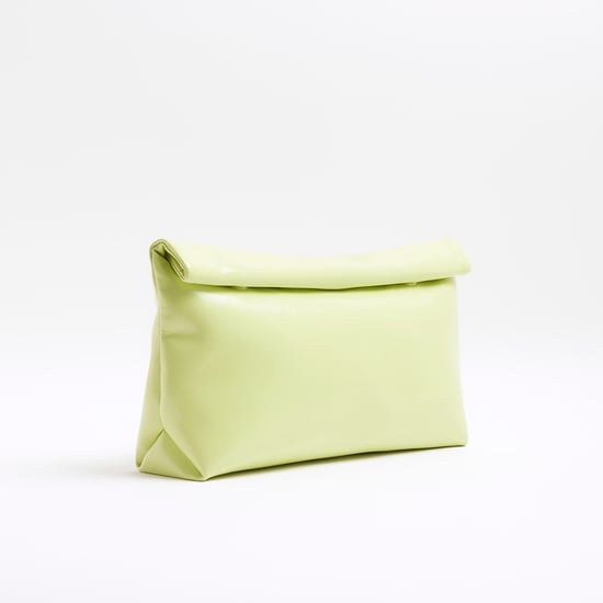 River Island Womens Lime Roll Top Clutch Bag - Image 2