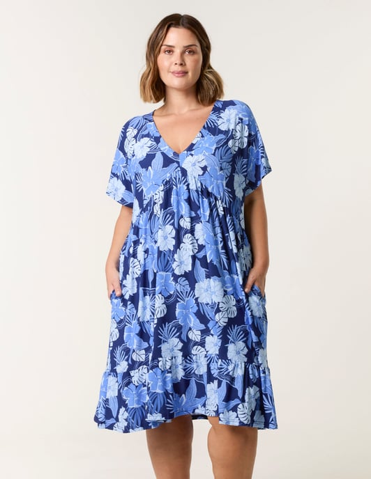Curve V Neck Smock Style Tunic - Image 2