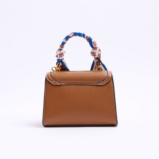 River Island Womens Brown Scarf Mini Tote Cross Body Bag - Image 4