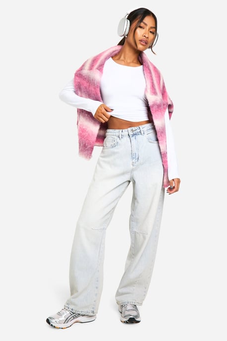 Seam Detail Barrel Leg Jeans - Image 1