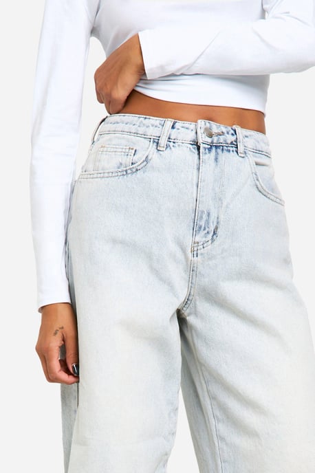 Seam Detail Barrel Leg Jeans - Image 4
