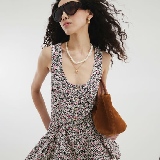 River Island Womens Mini Dress Black Floral Sleeveless Bubble Hem - Image 1