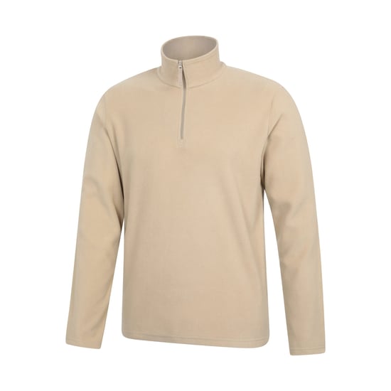Mountain Warehouse Mens Camber II Camo Half Zip Fleece Top (Off White) - Image 3