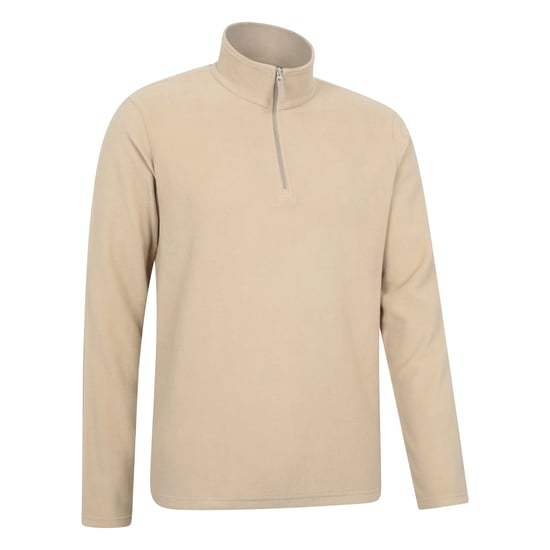 Mountain Warehouse Mens Camber II Camo Half Zip Fleece Top (Off White) - Image 4