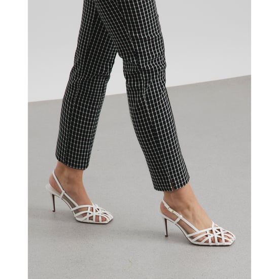 River Island Womens White Caged Square Toe Heels - Image 1