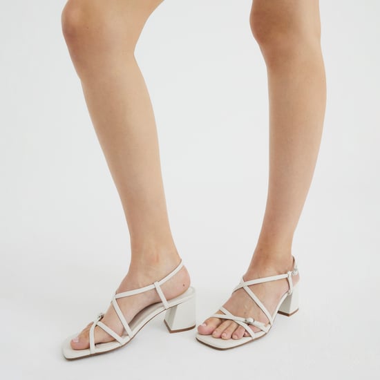 River Island Womens Sandals White Strappy Block Heel - Image 1
