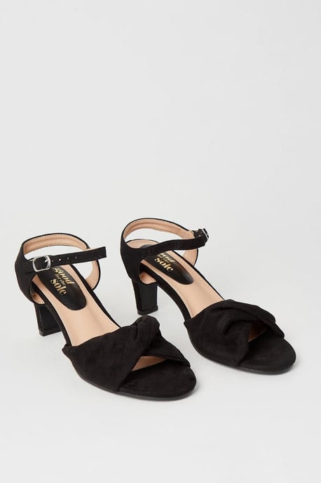 Good For The Sole: Wide Fit Trisha Two Part Heeled Sandals - Image 3