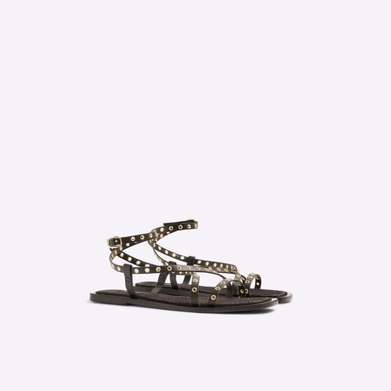 River Island Womens Sandals Black Eyelet Strappy - Image 2