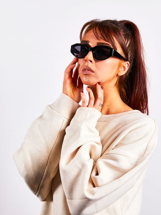 Angular Cat-Eye Sunglasses - Image 3