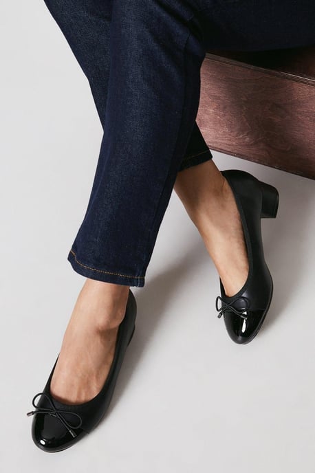 Good For The Sole: Talia Comfort Block Heel Ballet Pumps - Image 1