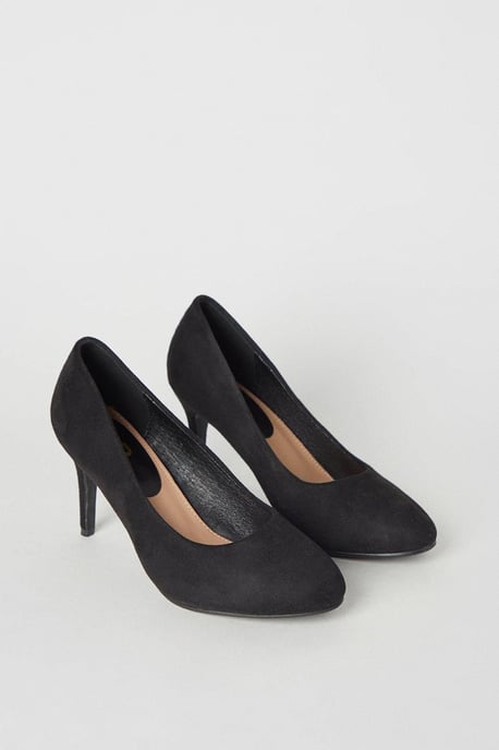 Good For The Sole: Wide Fit Elsa Almond Toe Stiletto Heel Court Shoes - Image 3
