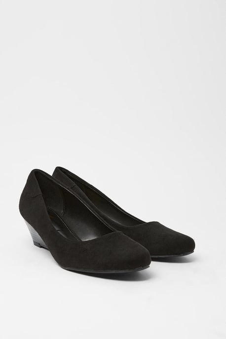 Good For The Sole: Cerys Comfort Low Wedge Heel Court Shoes - Image 3