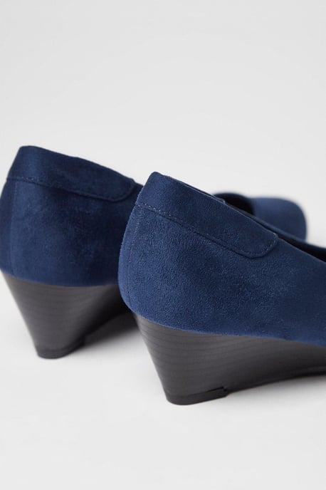 Good For The Sole: Cerys Comfort Low Wedge Heel Court Shoes - Image 4