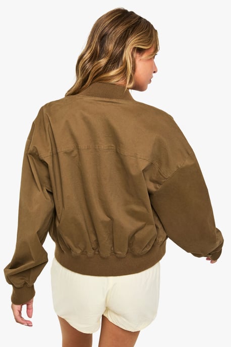 Collarless Bomber Jacket - Image 2