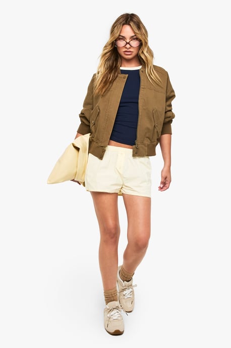 Collarless Bomber Jacket - Image 3