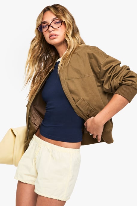 Collarless Bomber Jacket - Image 5