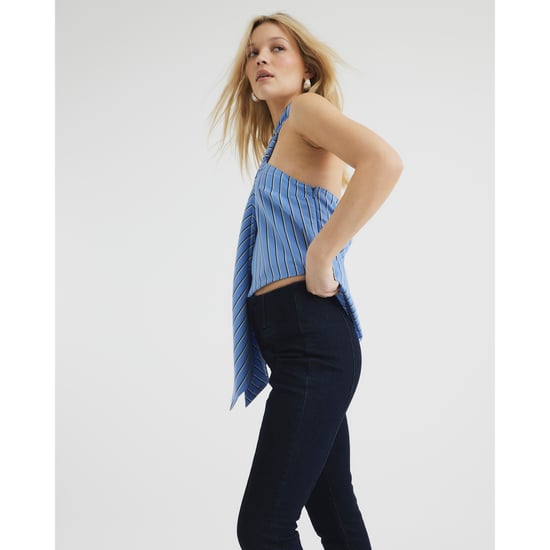 River Island Womens Slim Jeans Indigo High Rise Split Hem - Image 2