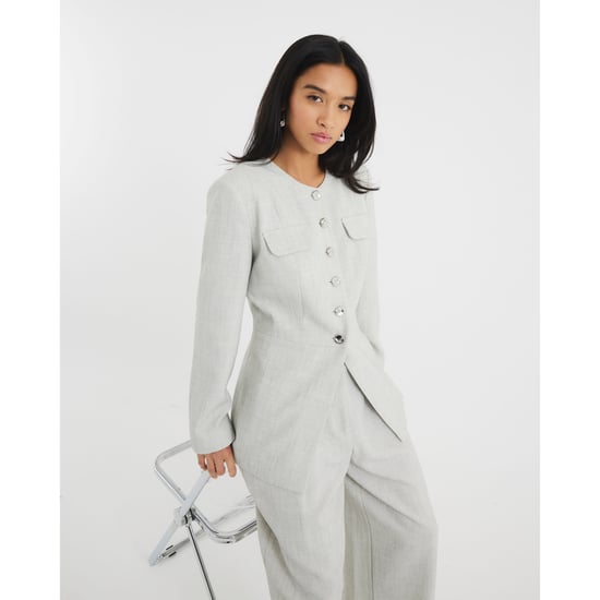 River Island Womens Jacket Petite Beige Military - Image 2